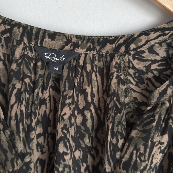 Rails Jasmine Smocked Waist Mini Dress Medium - Picture 7 of 13